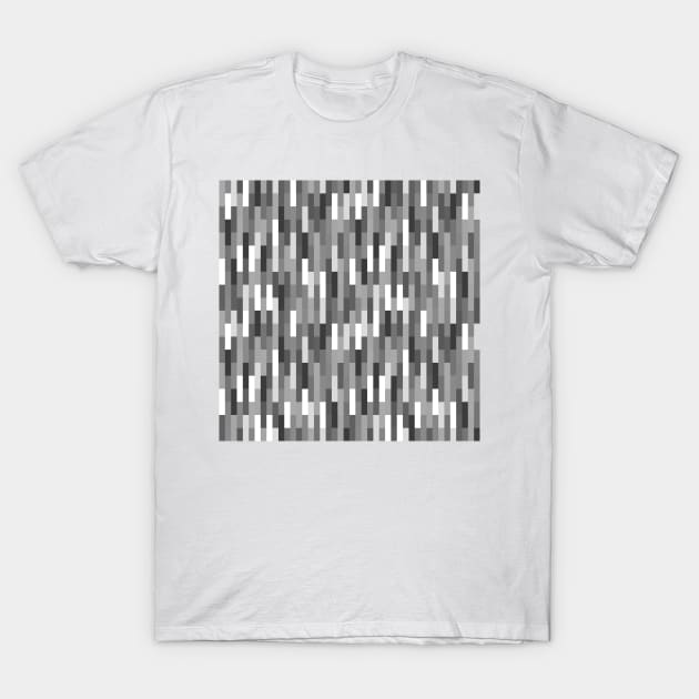 Bricks Black and White T-Shirt by ProjectM